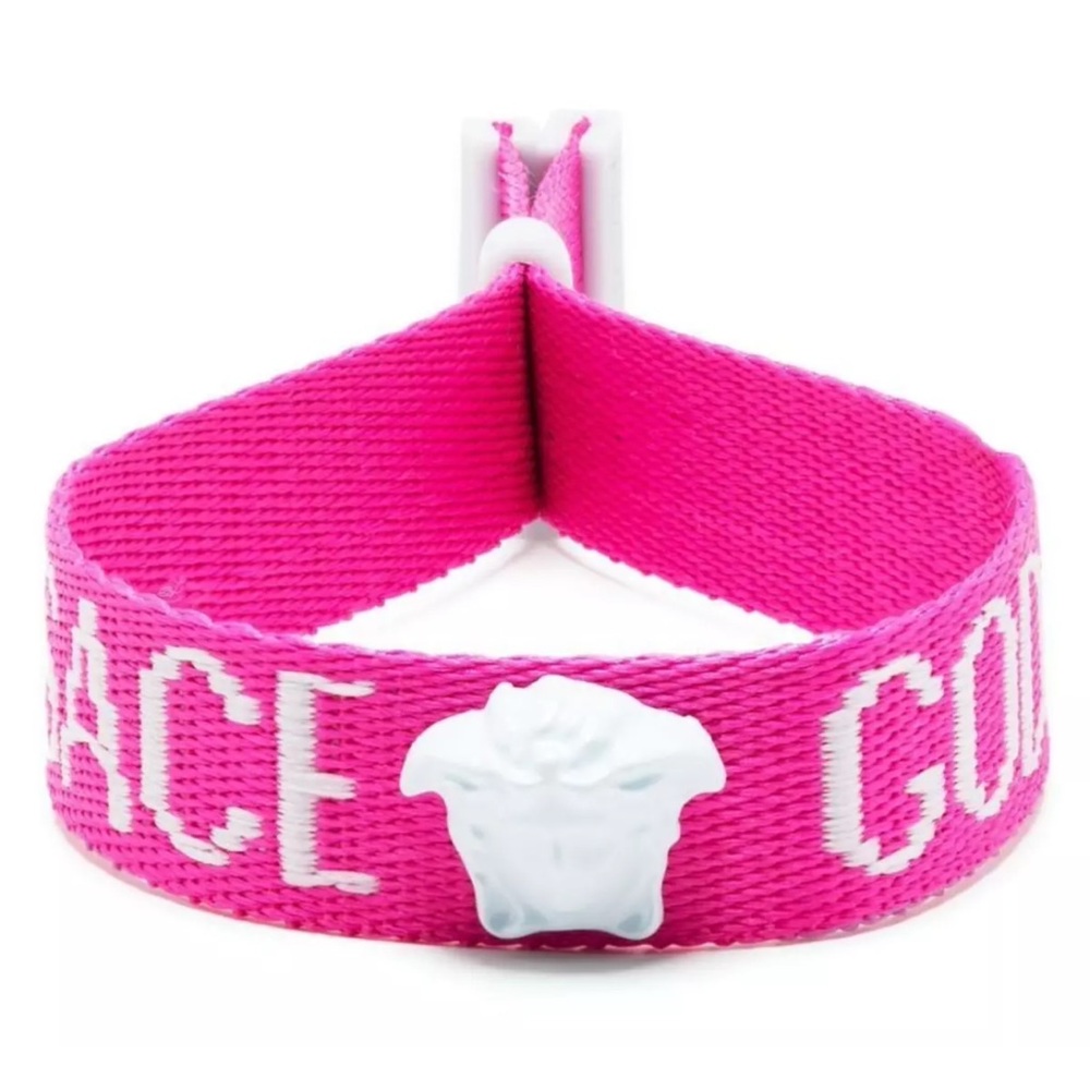 Versace Medusa-plaque logo-jacquard bracelet (new)